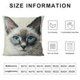 thumbnail image 5 of BANET  Sofa Pillow Case, Decorative Throw Pillow Cushion Cover for Home Office, Cute Lynx Point Lilac Siamese Cat 18x18in, 5 of 5