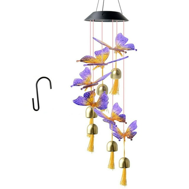 Kearding Lámparas de farol de llama de carbón, chimenea simulada, lámparas de llama LED, bombilla de luz con efecto de llama, AA, patio, Jardín y Patio Schmetterlings-Windspiel Kearding HA004627-01B