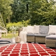 thumbnail image 5 of Safavieh Courtyard Amber Geometric Indoor/Outdoor Area Rug, Red/Bone, 4' x 5'7", 5 of 14