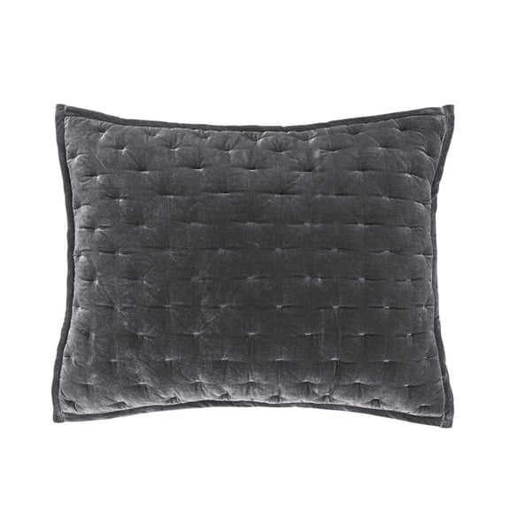 Hiend Accents Euro Sham 21" x 34" - Stella Quilted- Slate
