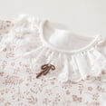 thumbnail image 5 of Splozh Baby Girl Newborn Clothes Baby Girl Romper 3 6 12 18 24 Months Long Sleeve Jumpsuit with Ruffle Floral Bow Decorations Infant Clothes,Khaki,12-18 Months, 5 of 7