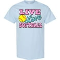 thumbnail image 3 of Inktastic Live Love and Softball T-Shirt, 3 of 5