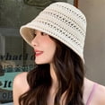 thumbnail image 2 of QASIEATN Women's Popular Bucket Hats Women Foldable Sun Hats Mesh Woven Bucket Hat Portable Summer Hats for Traveling Sunbathing Fall Fashion Accessories, 2 of 5