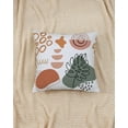 thumbnail image 3 of Boho Pillow Covers 18x18 Inch - Abstract Botanical and Geometric Shapes, Neutral Tone Decorative Cushion Cases for Contemporary Home Decor, 3 of 6
