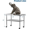 thumbnail image 3 of Table en Acier Inoxydable de 36 x 24 Pouces pour la Préparation et le Travail, Table d'Îlot Commerciale Robuste NSF avec Tablette Inférieure et Roulettes pour la Cuisine, 3 of 6