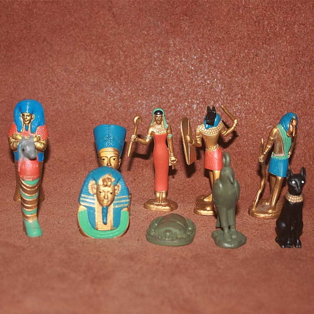 Ancient Egyptian Miniature Accessories Myth Queen Pharaoh Tutankhamen Mummy Anubi Goddess Isis Action Figure Figurine Model ToysE He Qiyong unisex