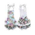 thumbnail image 4 of xiaxaixu Infant Girls Summer Romper, Cartoon Printed Ruffled Patchwork Jumpsuit, 4 of 5
