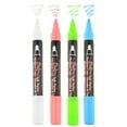 thumbnail image 2 of Marvy Uchida Broad Point Chalk Marker Broad Tip Set 4ED, Fluorescent Red, Blue, Green, White, 2 of 3