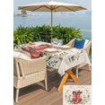thumbnail image 4 of Outdoor Tablecloth with Umbrella Hole and Zipper, Christmas Rectangle Table Cloth 52x70 Inch Waterproof Tablecloth, Farmhouse Vintage Red Boots Berry Leaves Picnic Table Cover for Patio Camping, 4 of 7