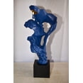 thumbnail image 2 of Nifao Abstract Modern Lovers Blue Resin Statue – Modern Home Decor Sculpture, 12"L x 8"W x 26"H, 2 of 12