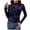 Navy, variant on Women's Mesh Top Lace Sheer Mesh Blouse Transparent Shirt Black Women's Sheer Mesh Long Sleeve Lace Floral Pattern Stand Up Collar Transparent Long Sleeve Lightweight plus Size for Women Tops Long