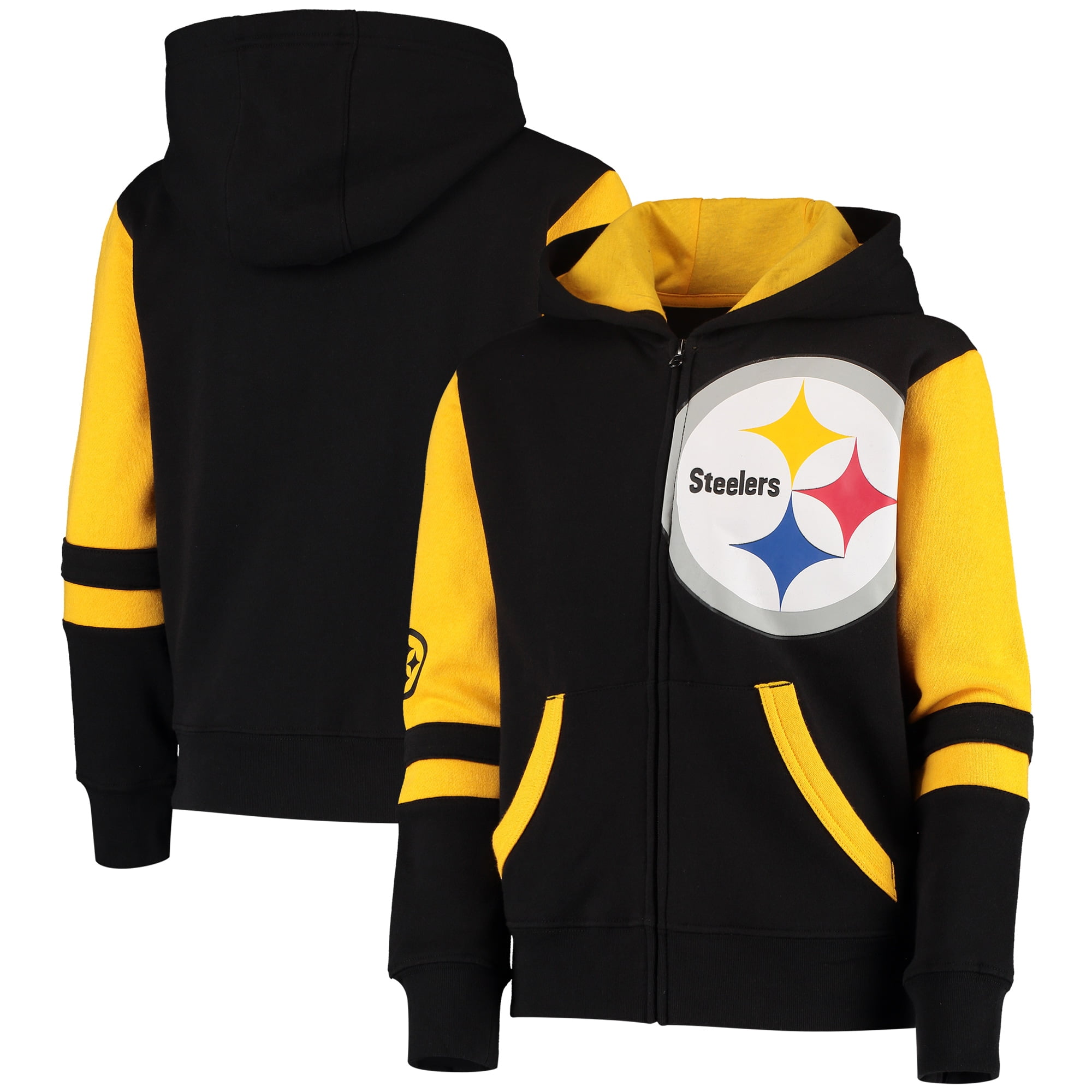 steelers full zip hoodie