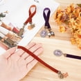 thumbnail image 3 of 1set Velvet Ribbon Bookmarks with Alloy and Glass Bead Bee & Honeycomb & Oval Mixed color 230mm 2 styles 2pcs/style 4pcs/set, 3 of 7