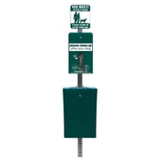 Ultimate Dog Waste Station / EZ_Tie Hanging Bag System (Matte Green)