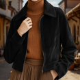 thumbnail image 2 of Viluyesy Womens Corduroy Jacket Zip Up Casual Fall Winter Coat Shacket Black Size XL, 2 of 8