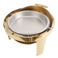 thumbnail image 1 of Ensemble de Buffet en Acier Inoxydable, Ensemble de Réchaud de Traiteur Rond de 6L avec Plateaux Alimentaires, Couvercle et Porte-Alcool, Réchauds et Réchauds de Buffet Améliorés pour Cuisine, Fête, Banquet, 1 of 8