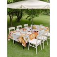 thumbnail image 3 of Outdoor Tablecloth with Umbrella Hole and Zipper, Orange Fall Rectangle Table Cloth 54x80 Inch Waterproof Tablecloth, Thanksgiving Pumpkins Sunflower Grey Picnic Table Cover for Patio Camping, 3 of 7