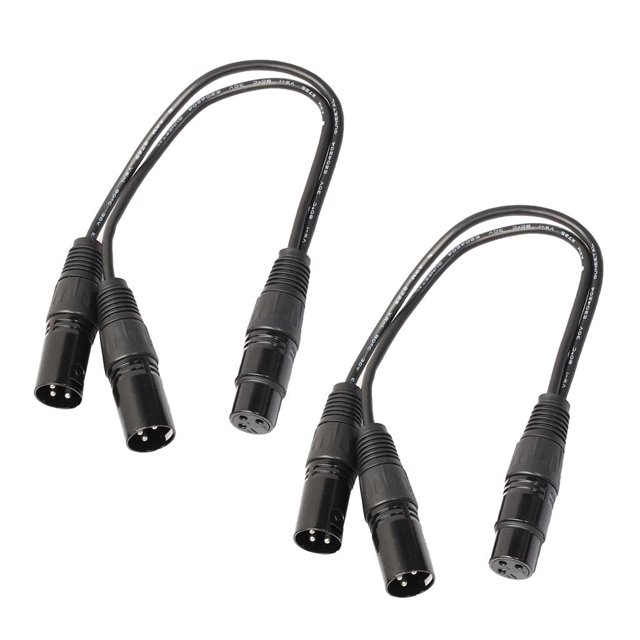 Cable de Micrófono XLR de 1 Pie, Divisor en Y de Conectores Y de para primera , Conductores de Cobre Sin , Paquete de Yuyangstore Cable de micrófono XLR