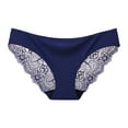thumbnail image 1 of Gibobby Ropa Interior con Entrenamiento Ropa interior malla sexy cintura alta ajustable para mujer Ropa interior mujer Tanga encaje cómoda（Azul marino， S), 1 of 3