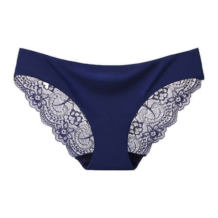 LBECLEY Long Boy Shorts Underwear for Women Cotton Womens High Waist Mesh Underwear Womens Underwear Comfortable Lace Thong Boy Shorts Underwear for Women Cotton Size 10 Navy Xl