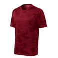 thumbnail image 5 of Sport-Tek Youth CamoHex Tee-S (Deep Red), 5 of 6