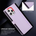 thumbnail image 4 of ELEHOLD Case for iPhone 14 Pro Shockproof Flip PU Leather Wallet Magmetic Buckle Case with Card Holder Slots Stand & Wrist Strap,Purple, 4 of 10