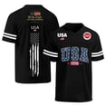 thumbnail image 4 of BRANROY 4th of July Shirts for Men V Neck - 250 Years of Freedom V Neck Athletic Jersey, Breathable Soccer Shirt for 4th of July, Gym, Running,Black L, 4 of 6