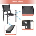 thumbnail image 4 of CHYVARY 7-Piece Metal Textilene Outdoor Furniture Set Waterproof Dining Chair Set Suitable for Patio Backyard and Garden, Black, 4 of 6