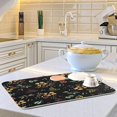 thumbnail image 6 of Coolnut Flower Black Dish Drying Mat for Kitchen, 16 x 18 Inch Microfiber Absorbent Dish Drying Pad, Machine Washable Kitchen Counter Protect Mats, 6 of 7