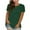 Green, variant on Women's T-Shirt Short Sleeves Solid Color Round Neck With Pocket Casual Blouse Olive Green