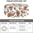 thumbnail image 5 of Fall Tablecloth Round 60 Inch Rugby Maple Leves Football Table Cloth Outdoor Polyester Fabric Farmhouse Harvest Thanksgiving Autumn Table Cover for Kitchen Party Picnic Decor, 5 of 6