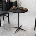 thumbnail image 4 of Flash Furniture Lars 24'' Round Wooden Cocktail Table with 30'' and 42'' Columns Black (XA24COTABK), 4 of 9