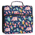thumbnail image 5 of FORMRS Zipper Binder with Shoulder Strap 2-inch Ring 500 Sheet Capacity File Bag, Pink Cartoon Truck Pattern, 5 of 5