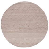 SAFAVIEH Marbella Devereux Striped Area Rug, Natural/Beige, 6' x 6' Round
