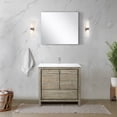 thumbnail image 6 of Lafarre 36 in W Rustic Acacia Bath Vanity, Cultured Marble Top & Brushed Nickel Faucet Set, 6 of 6