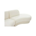 thumbnail image 4 of Meridian Furniture Rosa Cream Velvet 3pc. Sectional, 4 of 13