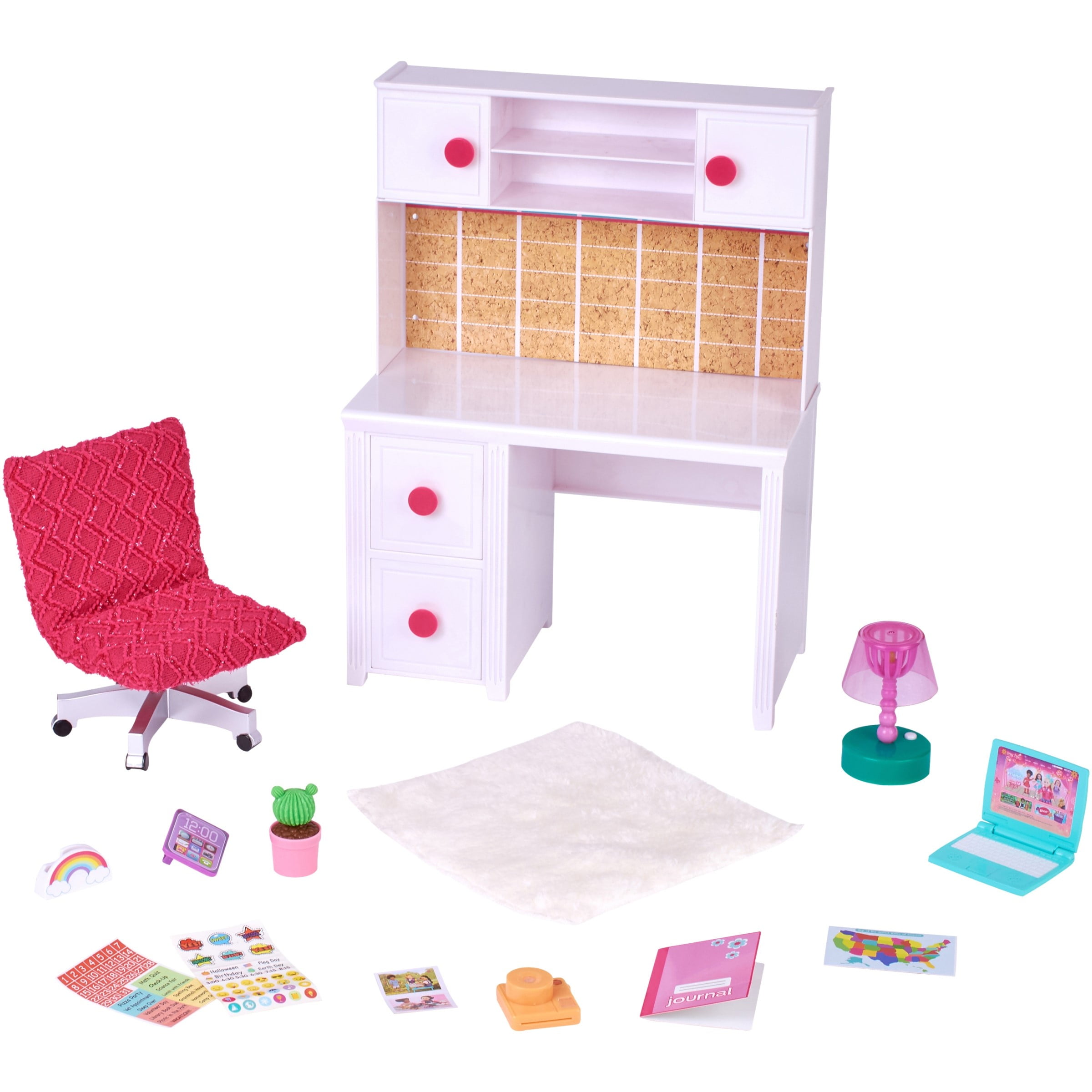 My Life As 18 Inch Desk Play Set With Multiple Accessories