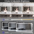 thumbnail image 3 of Pouseayar Bathroom Mirror with LED Light, 60x32" Dimmable Mirrors with Front Light & Backlit-3 Colors - Memory Function, 3 of 7