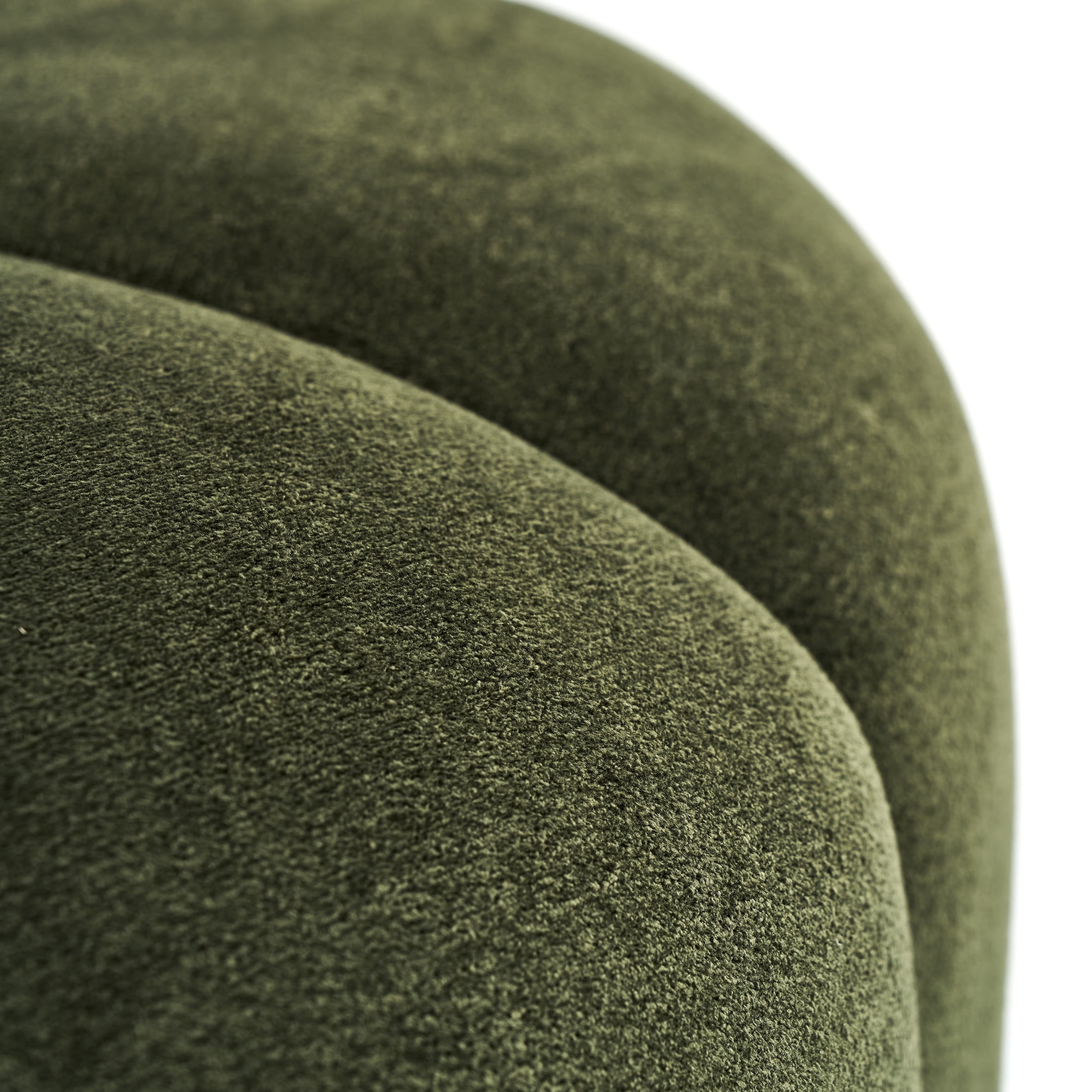 Christopher Knight Home Modern Round Velvet Pumpkin Ottoman, Plush Upholstered Footstool, Olive Green