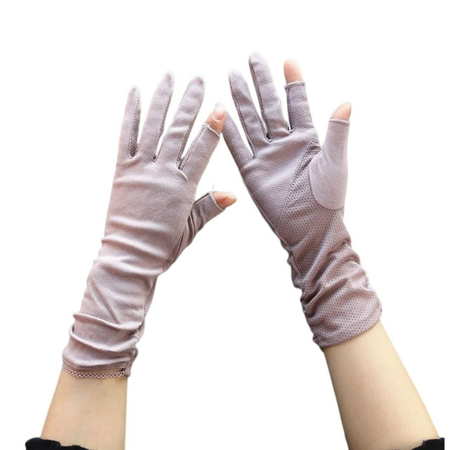 Summer UV Protection Sun Block Gloves Lightweight and Breathable for Camping Fishing