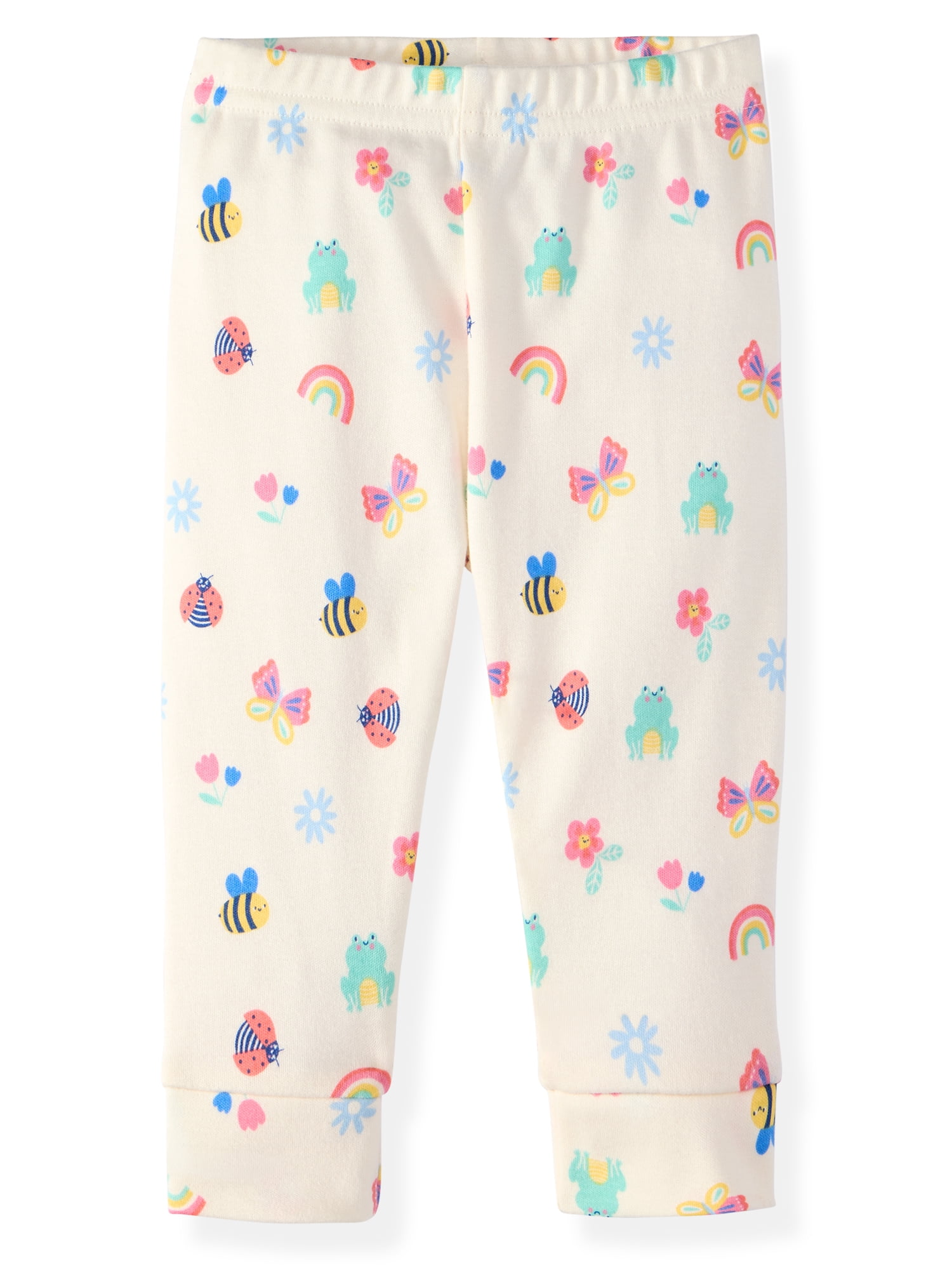 Garanimals Newborn & Baby Girl Cotton Joggers, Solids & Prints, 4-Pack, Sizes 0 - 24M