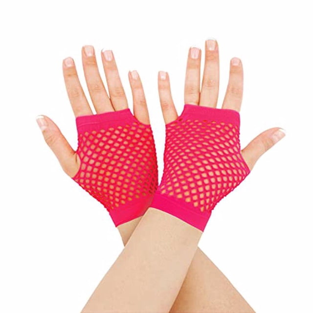 Guardurnaity Guantes de malla, adorno de vestir de Color sólido, para mujer, fiesta, puesta en escena, mallas cortas, mitones sin dedos, accesorio guantes y mitones