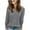 Gray, variant on Besolor Womens V Neck Long Sleeve Shirts Casual Fall Knit Tunic Tops Lightweight Fashion Sweaters Clothes 2025
