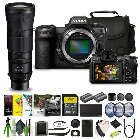 Nikon Z6 III Mirrorless Camera 24.5MP Full Frame with 180-600mm Lens 4K Video Bundle Battery 64GB Card Software (International Model)