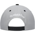 thumbnail image 4 of Men's Mitchell & Ness Gray/Black Brooklyn Nets Hardwood Classics Soul Transcript Snapback Hat, 4 of 5