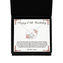 67th Birthday Gift Necklace, 67th Birthday Jewelry, Turning 67, necklace For Wife, Grandma, Mom, Woman, Birthday Gift Necklace For 67 Year Old