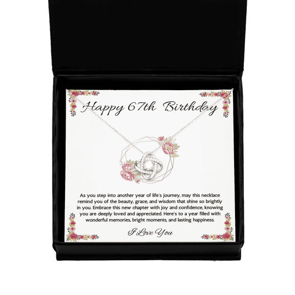 67th Birthday Gift Necklace, 67th Birthday Jewelry, Turning 67, necklace For Wife, Grandma, Mom, Woman, Birthday Gift Necklace For 67 Year Old