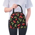 thumbnail image 6 of Defioc Sweet Red Cherry Print LunchBag for Women and Men - Leakproof Cooler Tote Bag Organizer - Reusable Lunch Box for Office/Picnic/Hiking/Beach, 6 of 6