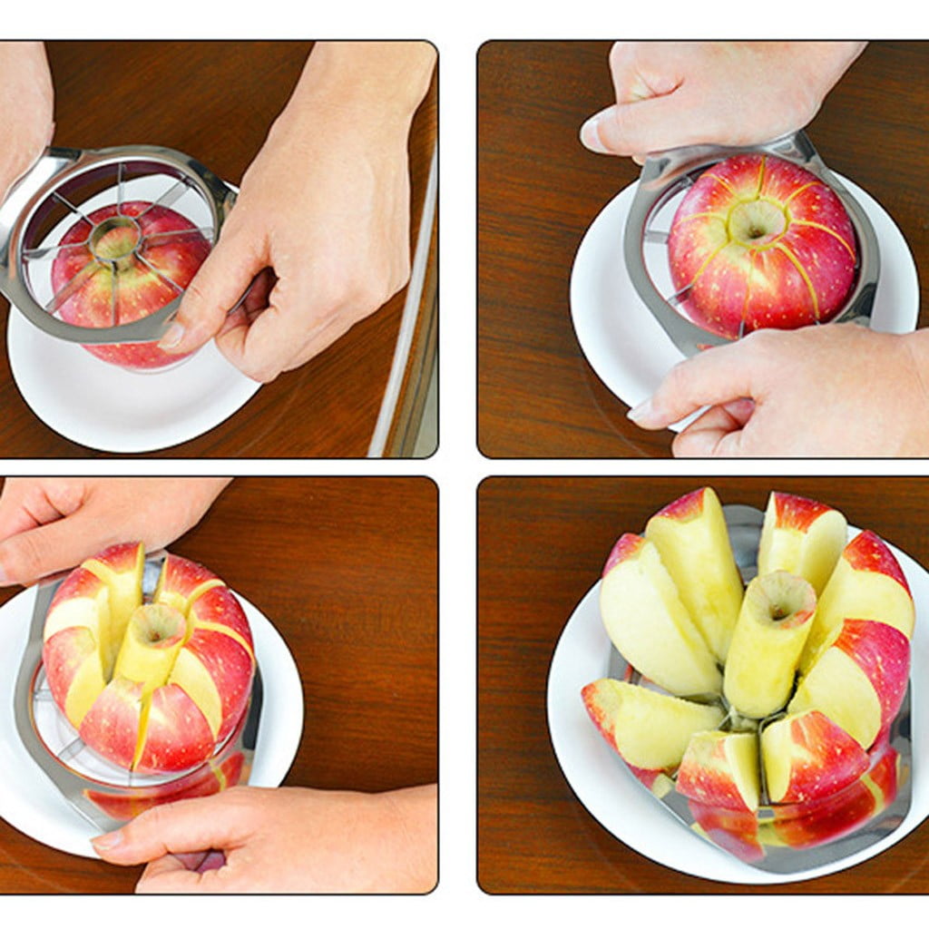 Quaity Stainless Steel Fruit Apple Pear Easy Cut Cutter Divider Peeler US Fast 