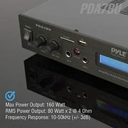 Pyle 5 Channel Rack Mount Bluetooth Receiver ، Home Theatre Amp ، مكبر صوت ، 200 واط (أسود)